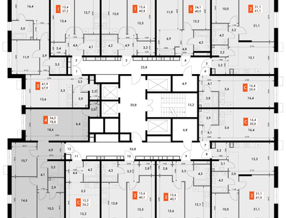4-к. квартира, 78 м²