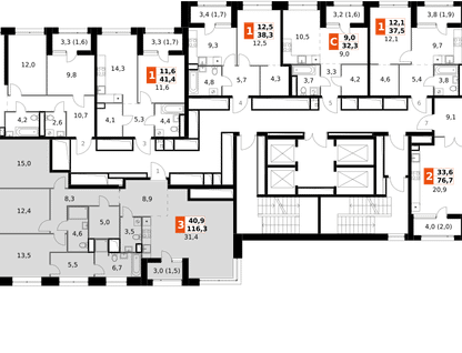 4-к. квартира, 116&nbsp;м²