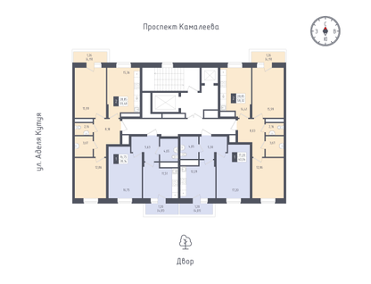 1-к. квартира, 40&nbsp;м²