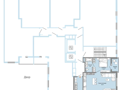 4-к. квартира, 93 м²