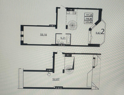 3-к. квартира, 126 м²