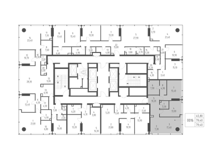 2-к. квартира, 79&nbsp;м²