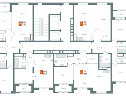 3-к. квартира, 63&nbsp;м²