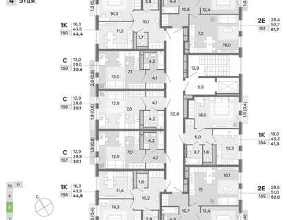 1-к. квартира, 41&nbsp;м²