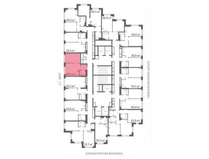 1-к. квартира, 39&nbsp;м²