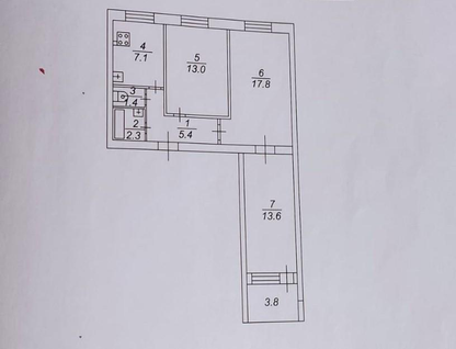 3-к. квартира, 60,6 м²