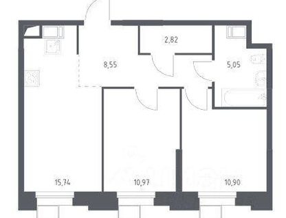 3-к. квартира, 54&nbsp;м²