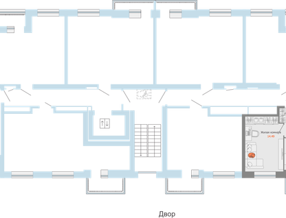 1-к. квартира, 31 м²