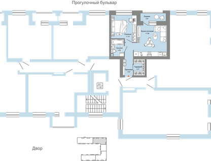 2-к. квартира, 45 м²
