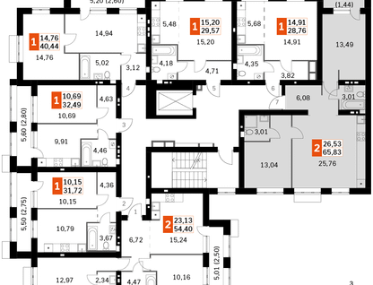 2-к. квартира, 67 м²