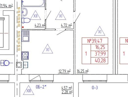 1-к. квартира, 40,3&nbsp;м²
