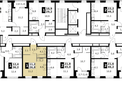 Студия, 26&nbsp;м²