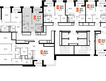 1-к. квартира, 41&nbsp;м²