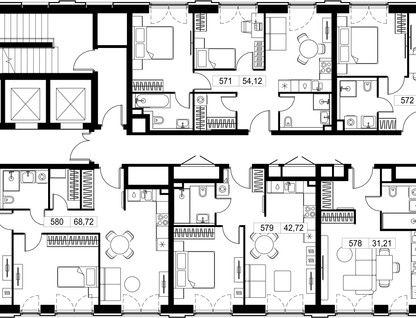 1-к. квартира, 43 м²