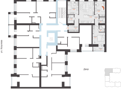 4-к. квартира, 83 м²