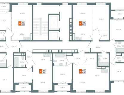 4-к. квартира, 83&nbsp;м²