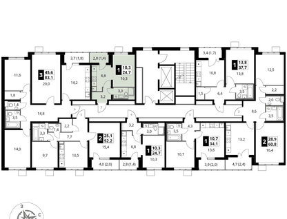 Студия, 24 м²