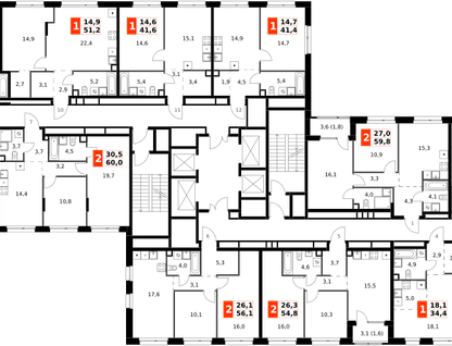 3-к. квартира, 69&nbsp;м²
