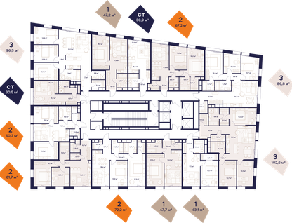 Студия, 30 м²