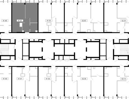 1-к. квартира, 41 м²