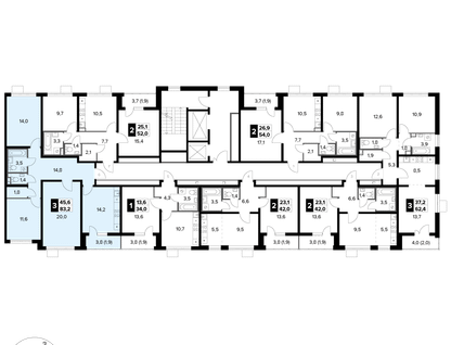 3-к. квартира, 83&nbsp;м²