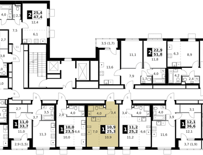 Студия, 25&nbsp;м²