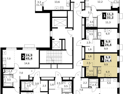 Студия, 24&nbsp;м²
