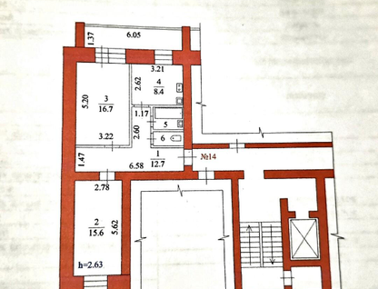 2-к. квартира, 57&nbsp;м²