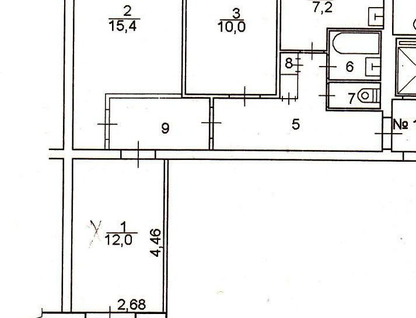 3-к. квартира, 62 м²