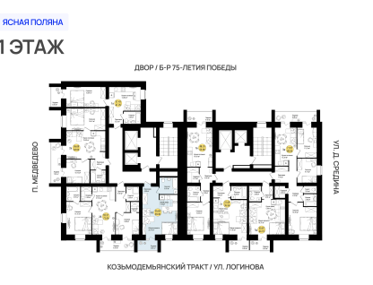 1-к. квартира, 39 м²