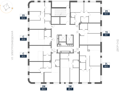 Студия, 39 м²
