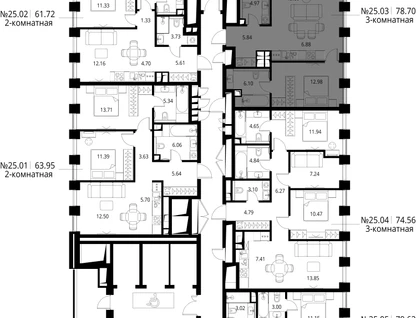 3-к. квартира, 78&nbsp;м²