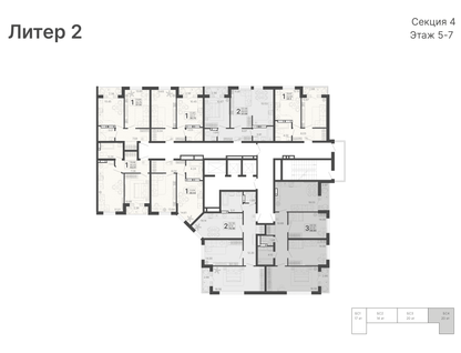 2-к. квартира, 59&nbsp;м²