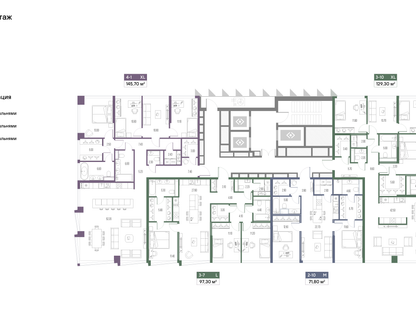 3-к. квартира, 97&nbsp;м²