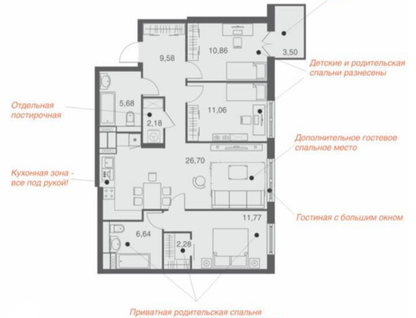 3-к. квартира, 90,2&nbsp;м²