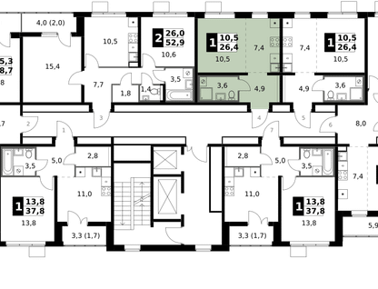 Студия, 26 м²
