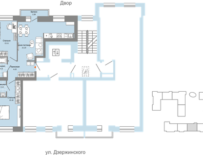 3-к. квартира, 64&nbsp;м²