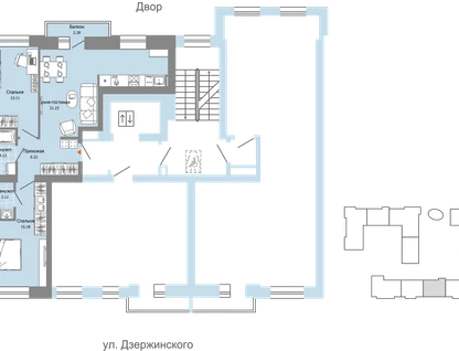 3-к. квартира, 64&nbsp;м²